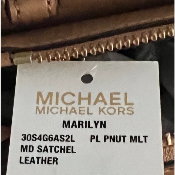 Michael Kors Marilyn medium bag color block pale peanut white - Picture 14 of 14